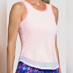 NWT Tail Sunrise Hues Double Layer Tennis Tank top M neon